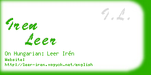 iren leer business card